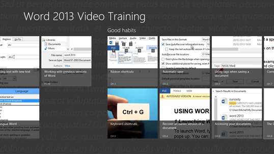 Video Training for Word ® 2013 screenshot 2