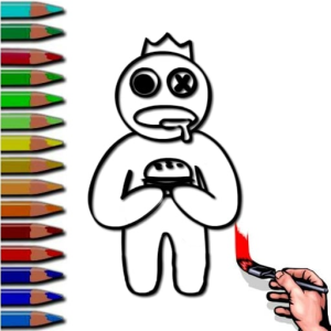 Rainbow Friends Coloring Book Game