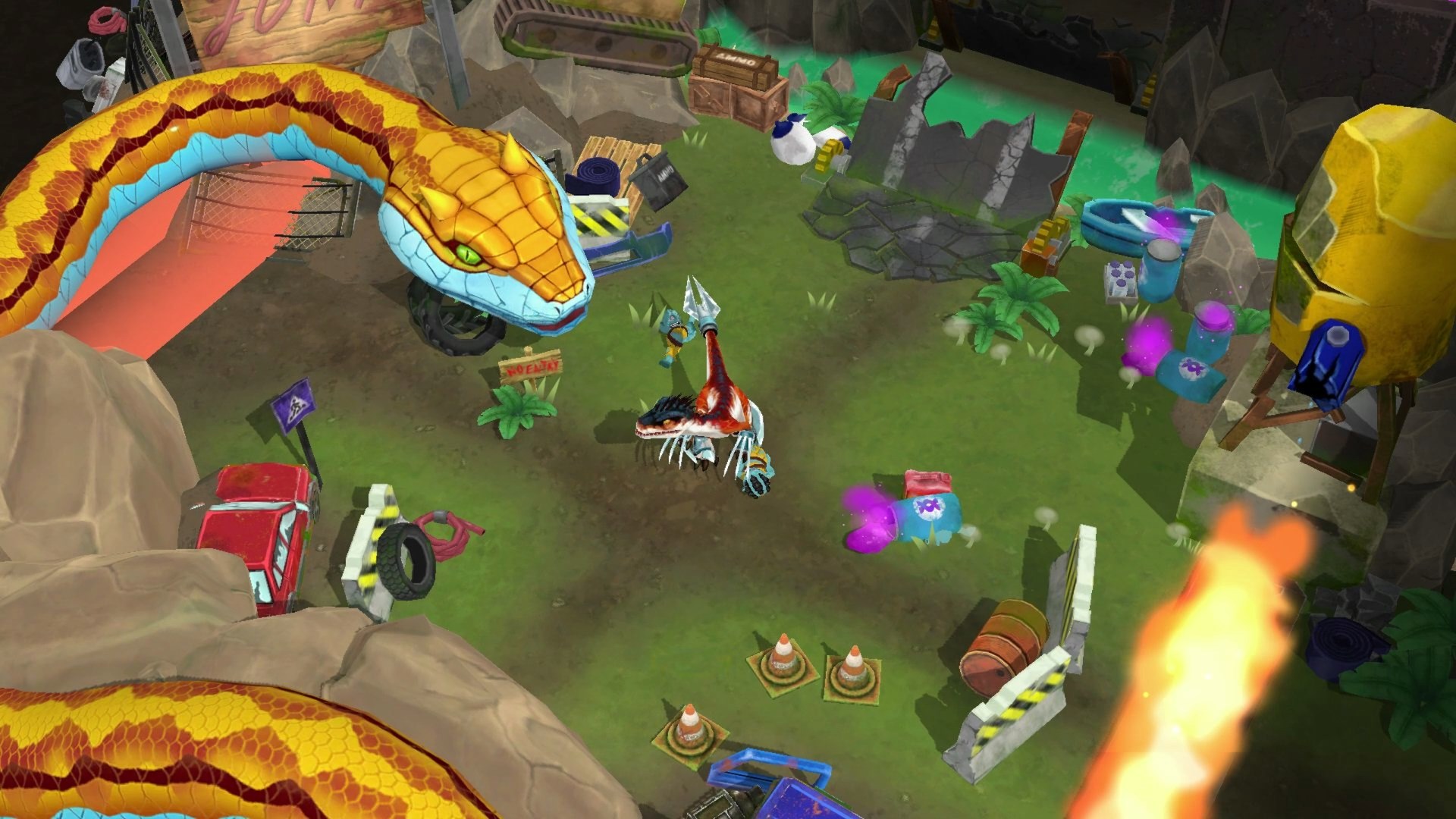 面對巨大的變異生物首領