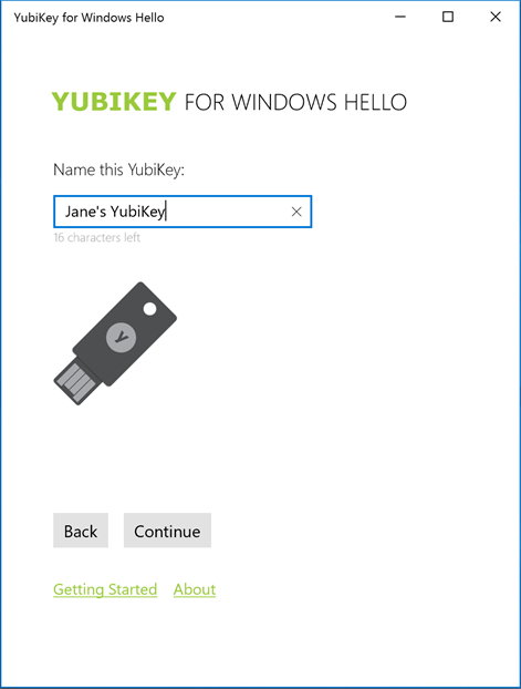 YubiKey for Windows Hello Screenshots 2