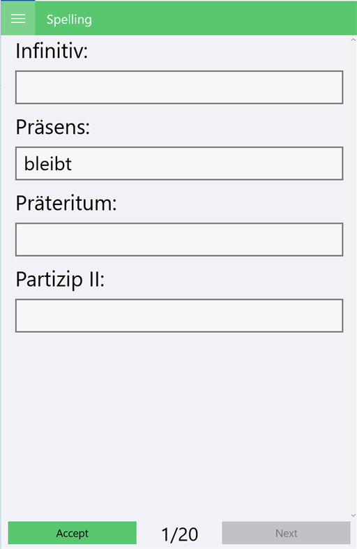#3. Irregular Verbs German (Windows) By: Vladyslav Kostiushko