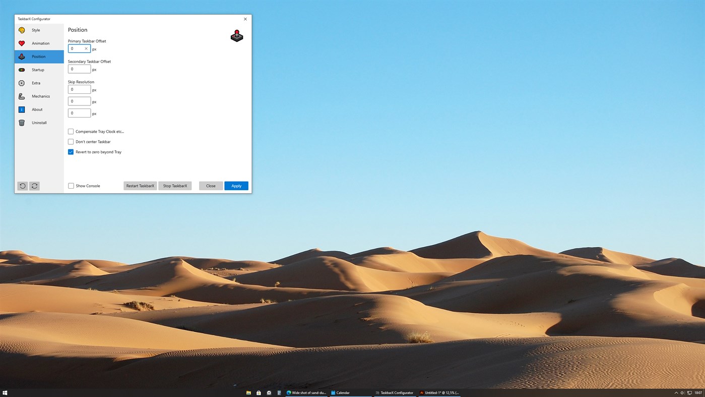 #5. TaskbarX (Windows) 作者: Chris Andriessen