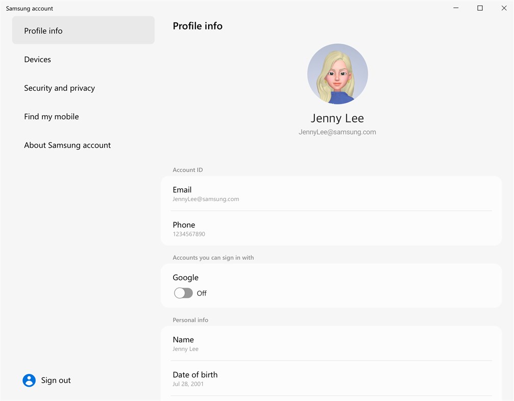 #1. Samsung Account (Windows) Podle: Samsung Electronics Co. Ltd.