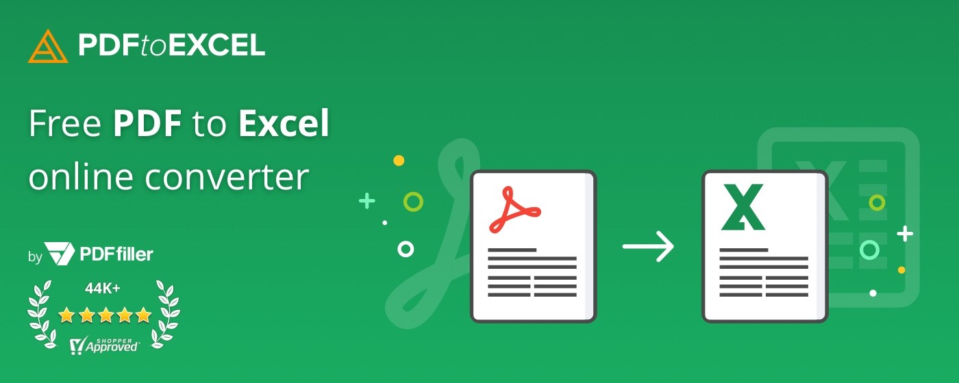 Alto PDF to Excel Converter by PDFfiller marquee promo image