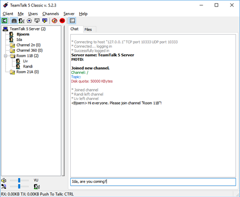 TeamTalk Classic for Accessibility Screenshots 1