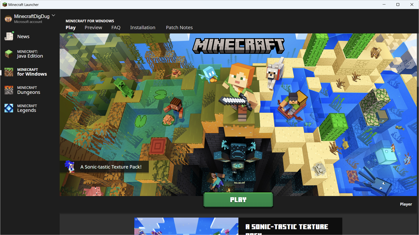 #7. Minecraft Launcher (Windows) بواسطة: Microsoft Studios