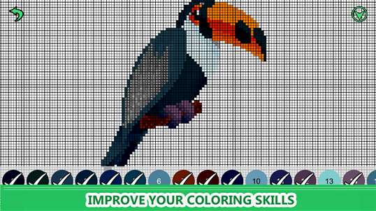 Birds Color by Number: Pixel Art, Sandbox Coloring screenshot 5