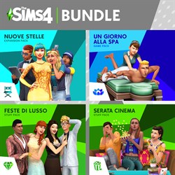 The Sims™ 4 Live Lavishly Bundle – Nuove Stelle, Un giorno alla Spa, Feste di lusso Stuff, Serata Cinema Stuff
