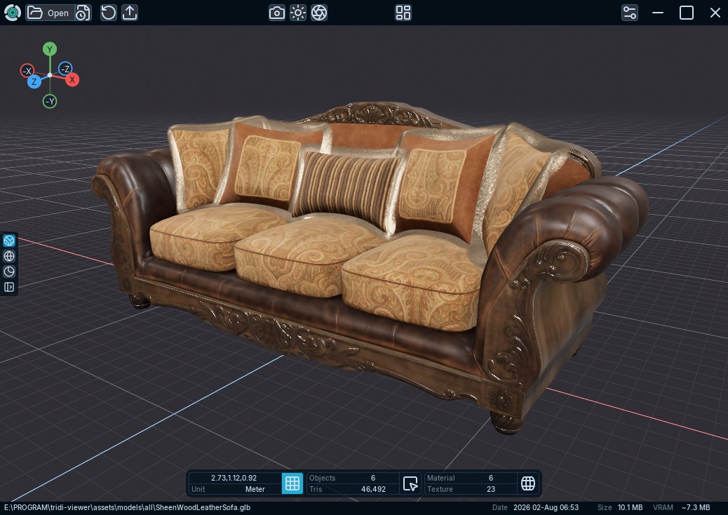 Tridi - PBR 3D Viewer - Free download and install on Windows