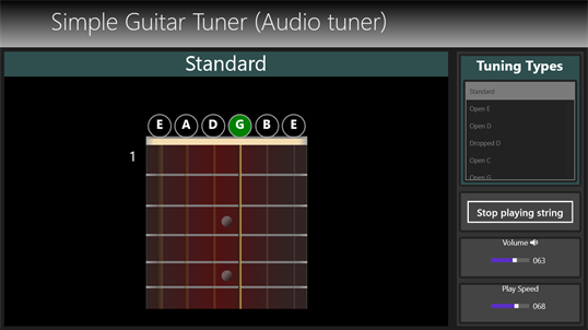 Simple Guitar Tuner screenshot 2