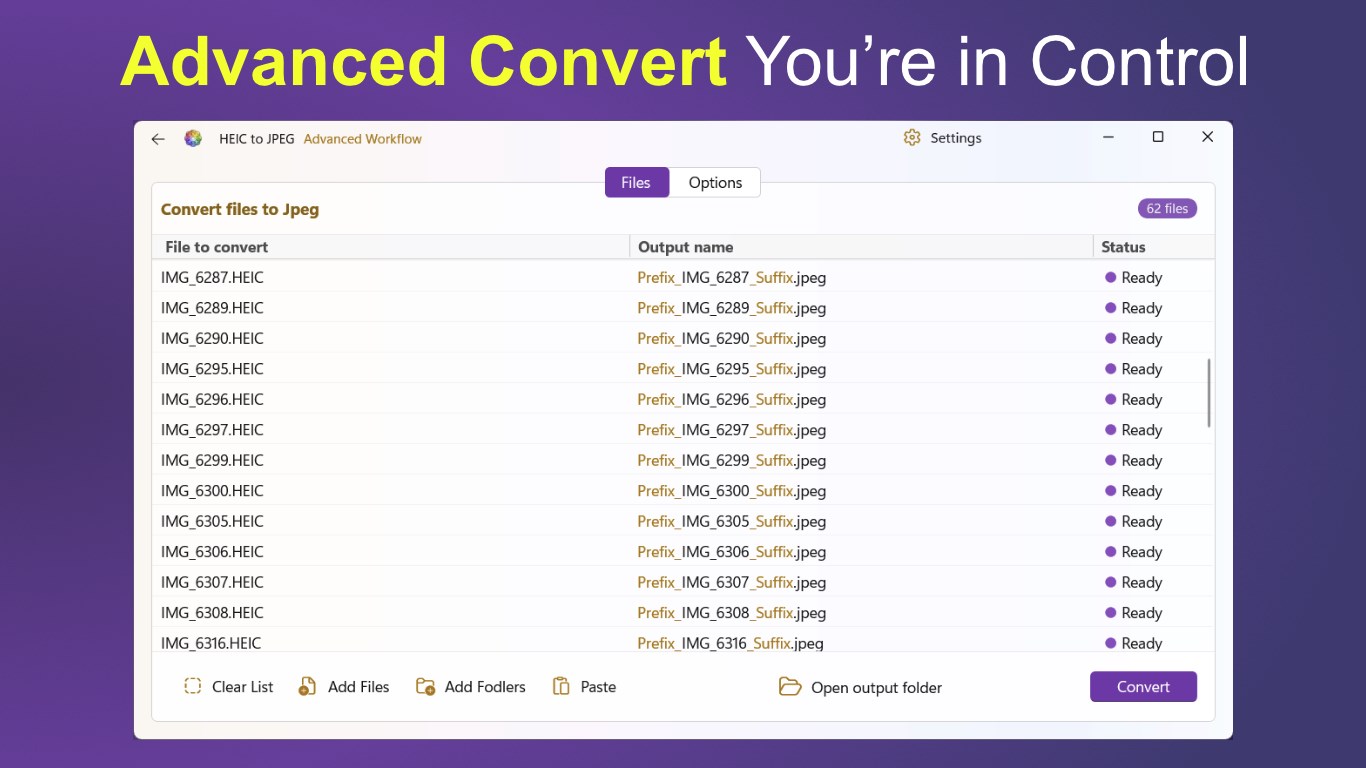 HEIC to JPEG - The HEIC to JPG Converter screenshot
