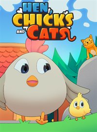 HEN, CHICKS AND CATS