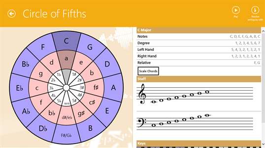 Piano Companion: chords, scales, circle of fifths, progression screenshot 6