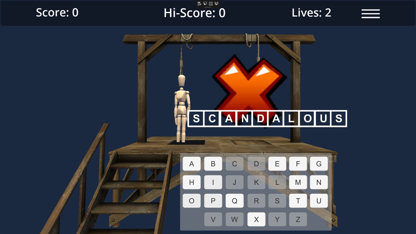 #3. Adeve Hangman 3D (Windows) 来自: Adeve Interactive