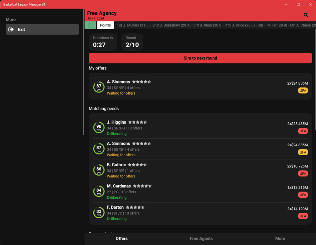 #6. Basketball Legacy Manager 24 (Windows) By: Hockey Legacy Manager