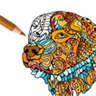 Dog Coloring Pages: Coloring Book for Adults