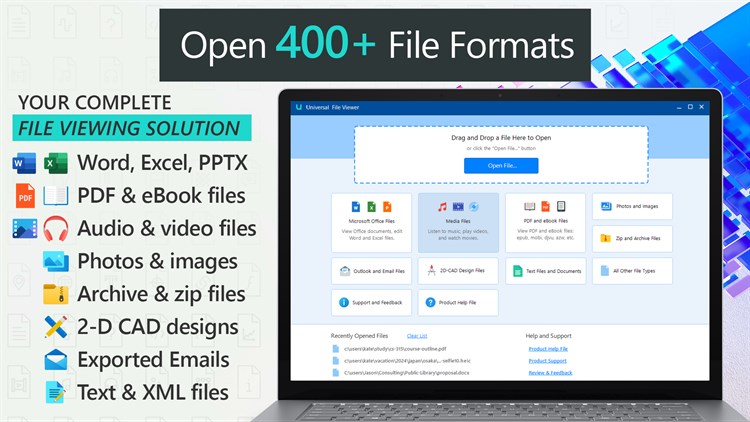 Universal File Viewer: PDF, DOCX, XLSX, PPTX and More - PC - (Windows)