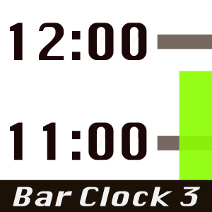 Bar Clock 3 - Bar chart style klok, kalender tool