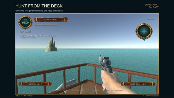 Shark Hunt on Raft — 2