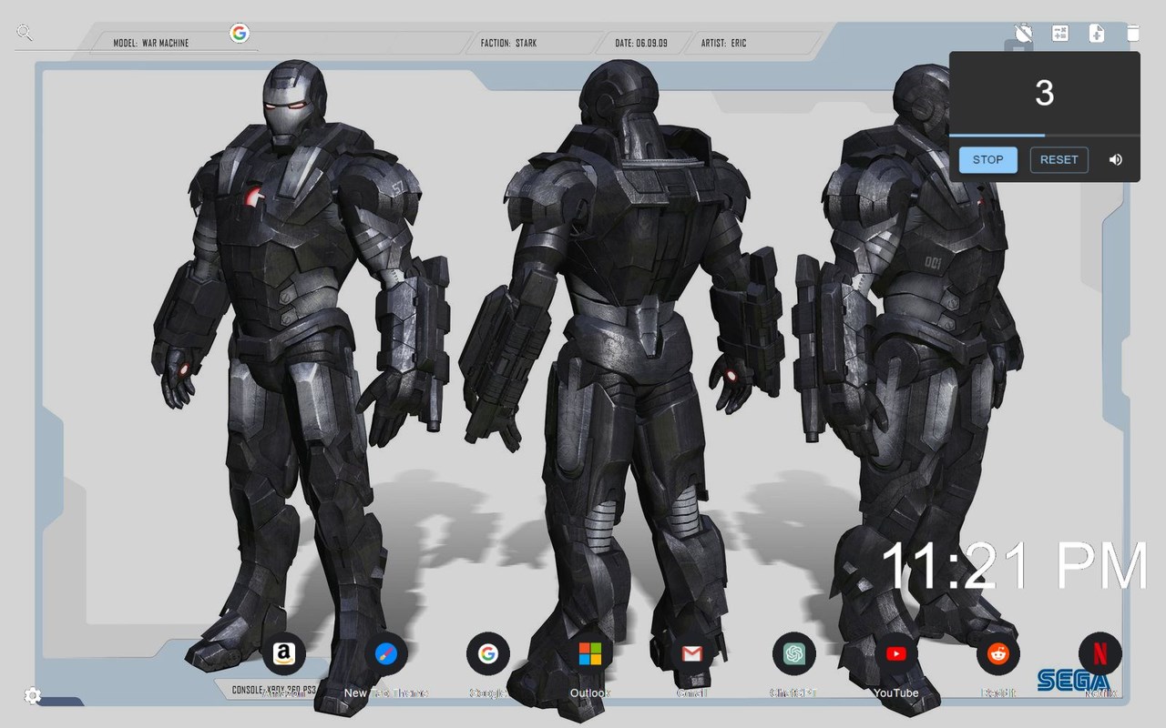 War Machine Wallpaper New Tab