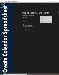 Create Calendar Spreadsheet screenshot 1