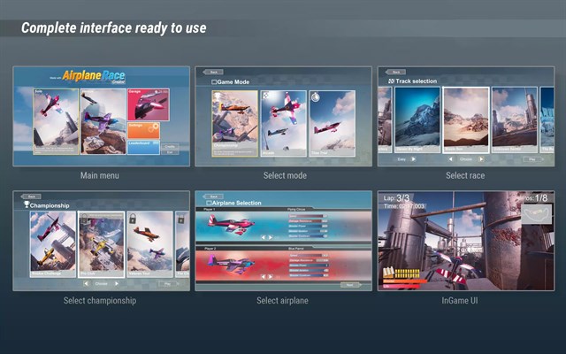 Fighter Aircraft Race (Local 2 Player) screenshot 2