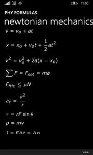 Phy Formulas screenshot 2