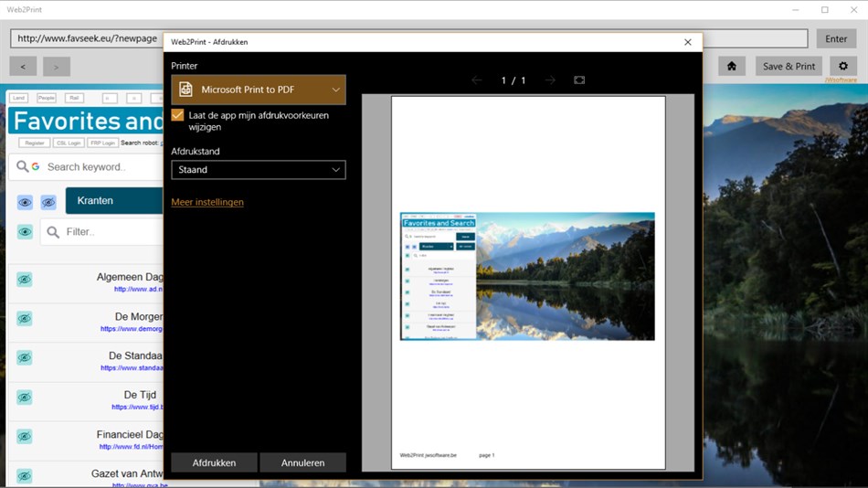 Web2Print (Windows) Podle: JWsoftware