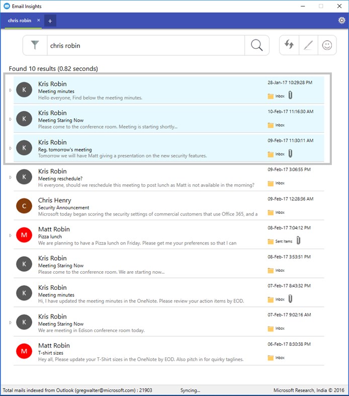 #3. Email Insights, a Microsoft Garage Project (Windows) 由: Microsoft Corporation