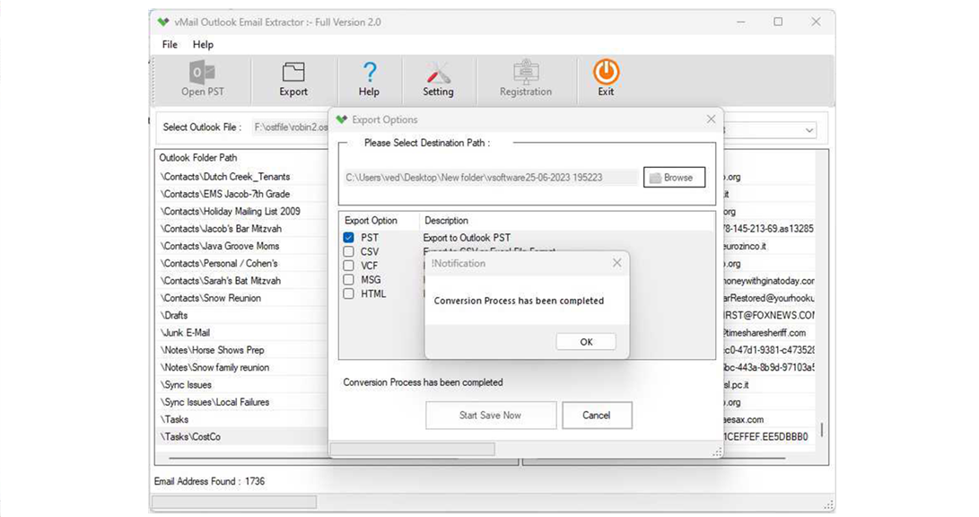 Outlook Email Extractor: Extract Email Addresses from Outlook Emails (mail  folders), Extract outlook email addresses. Outlook Extractor