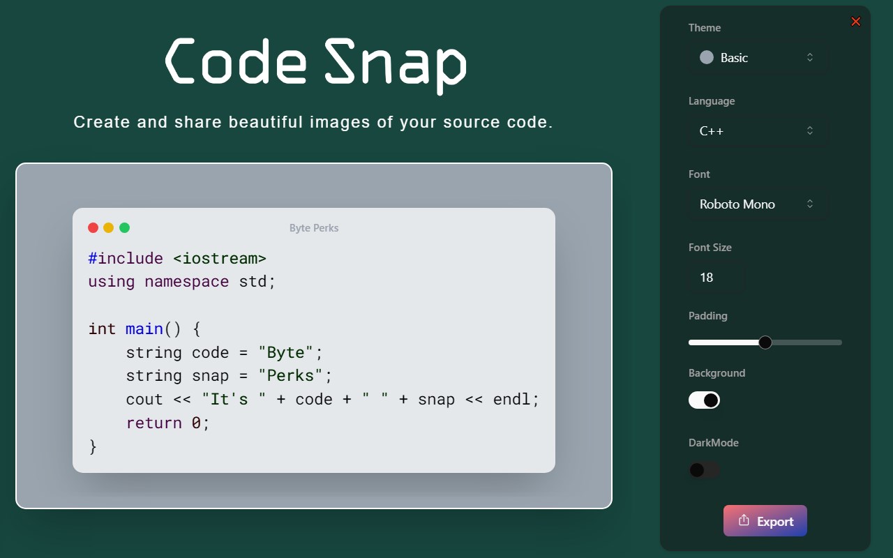 CodeSnap - Share Code Snippets
