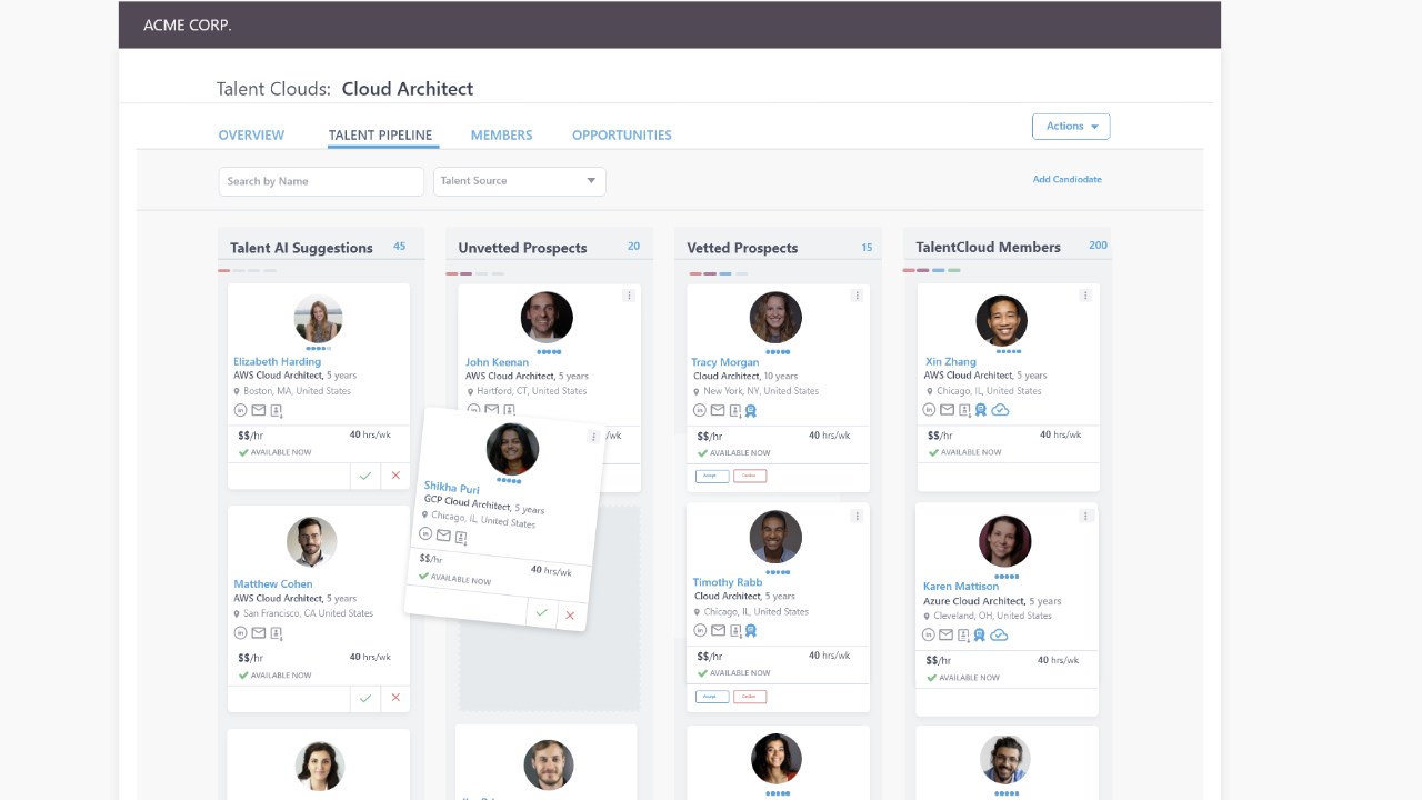 Snapshot 3 of Experfy TalentCloud Platform