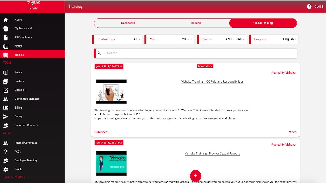 Snapshot 5 of Vishaka - PoSH Compliance