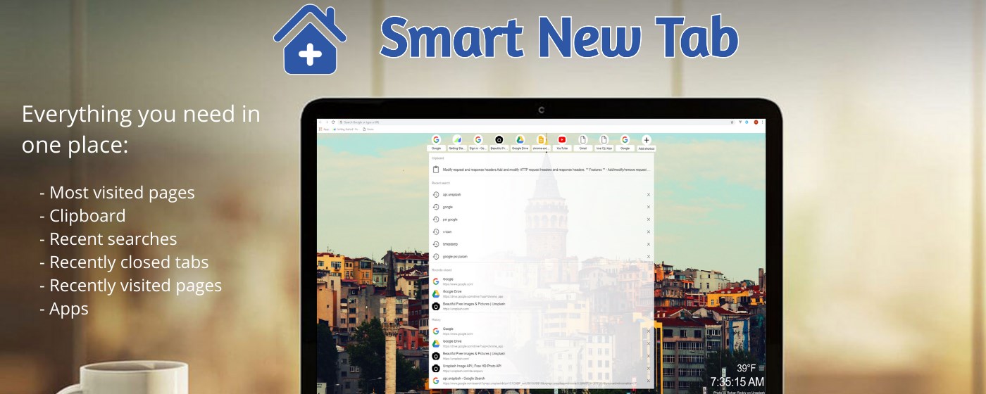 Smart New Tab marquee promo image