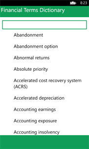Financial Terms Dictionary screenshot 1