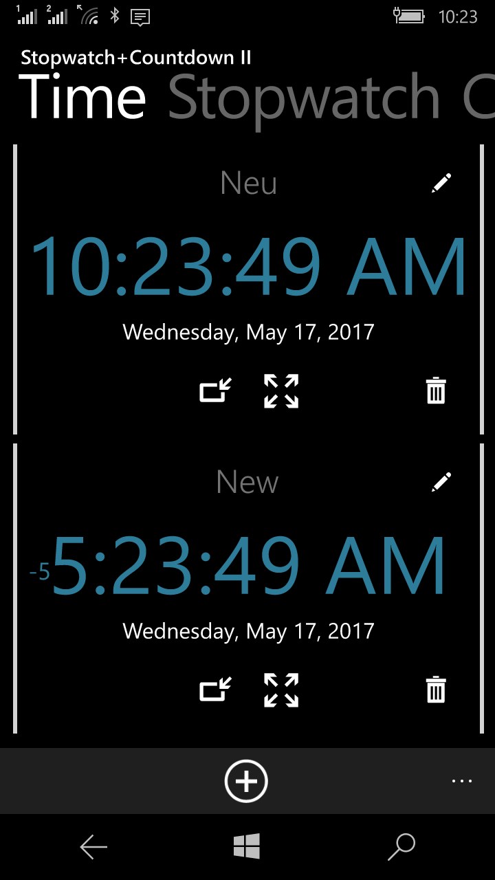 Stopwatch+Countdown for Windows 10 Mobile