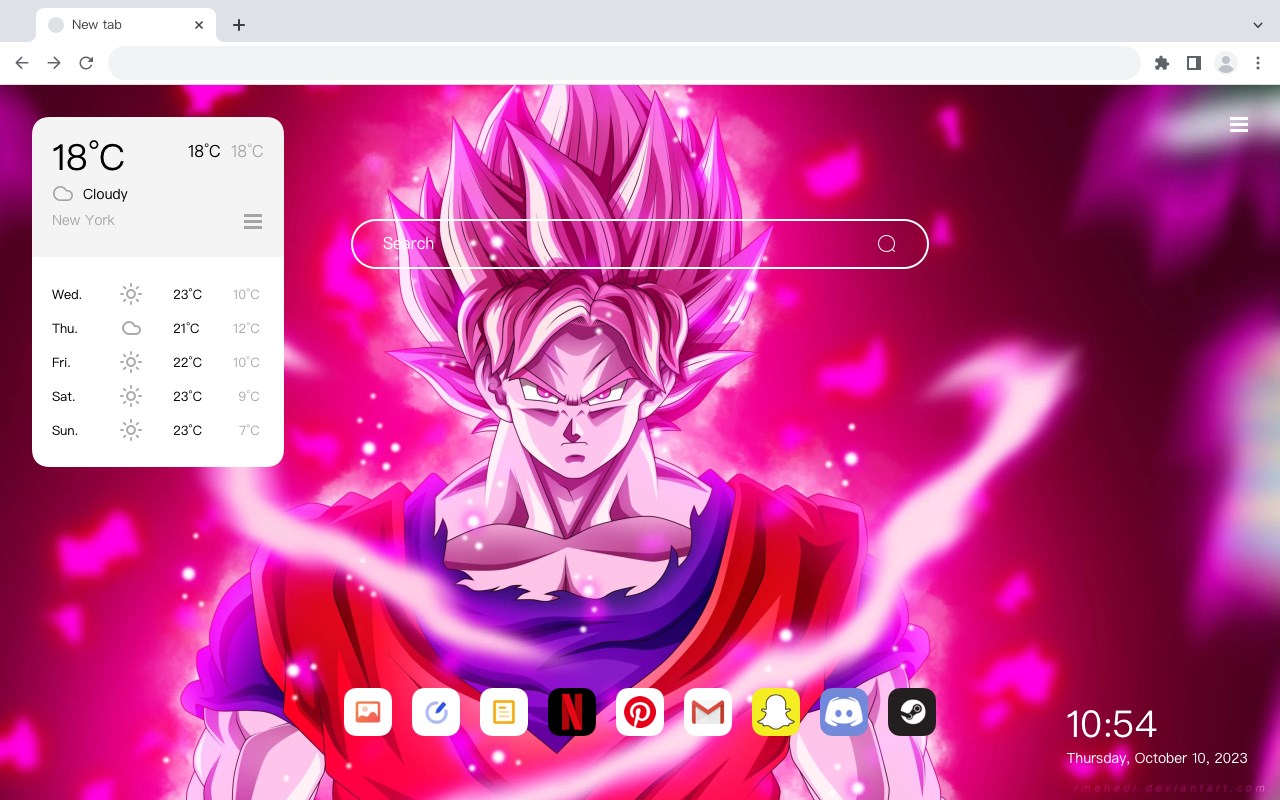 Dragon Bal Goku 4K Theme Wallpaper HomePage