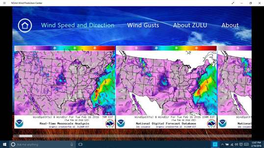 NOAA Wind Prediction Center screenshot 1