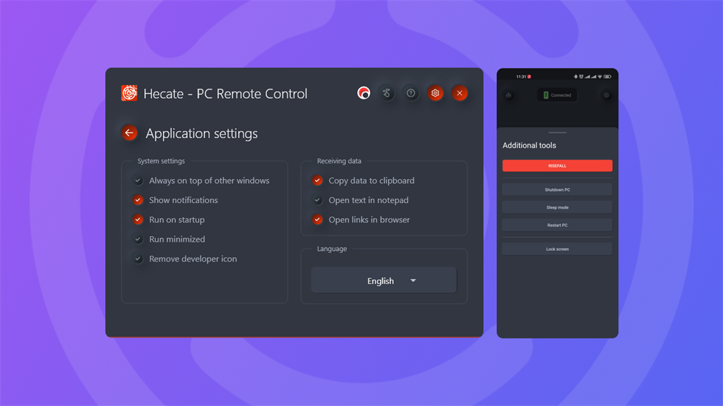 Pc remote clearance control