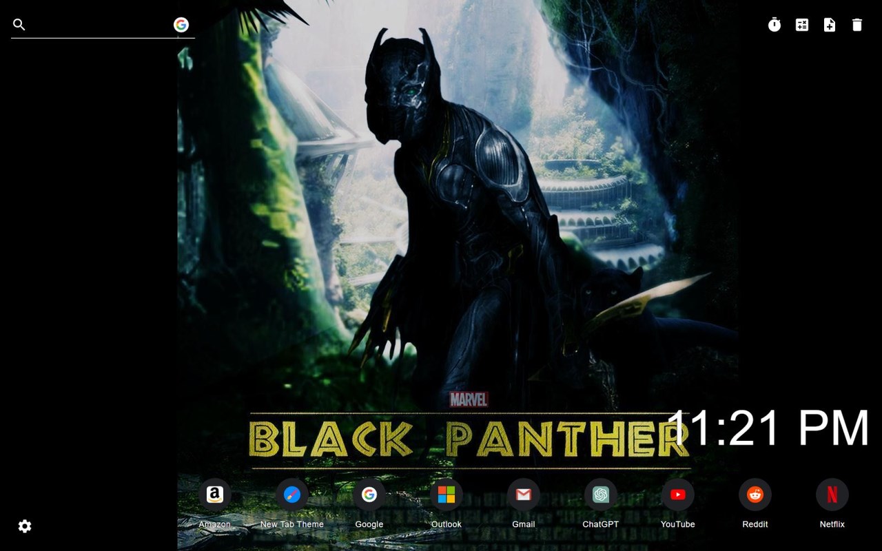 Black Panther Marvel Wallpaper New Tab
