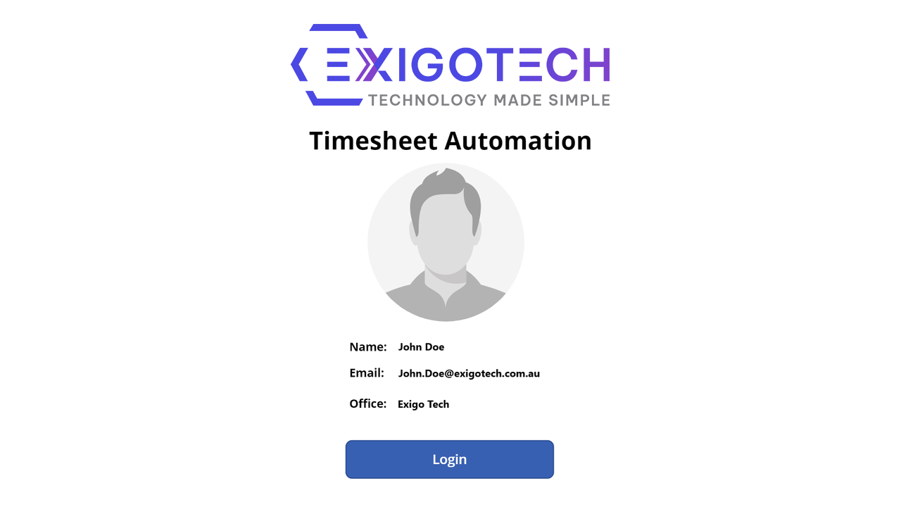 Snapshot 5 of Timesheet Automation Application
