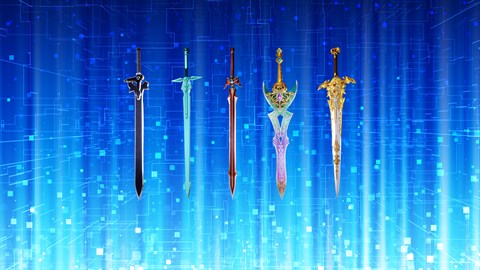 SWORD ART ONLINE Last Recollection - Black Swordsman Swords Skins Set