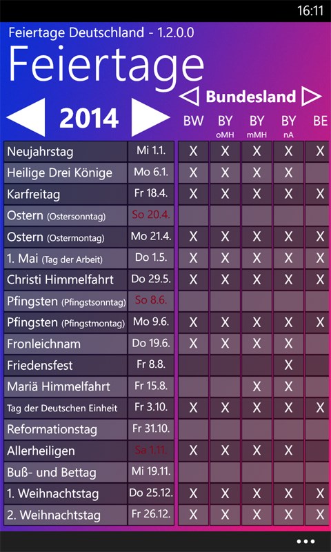 Get Feiertage Deutschland Microsoft Store