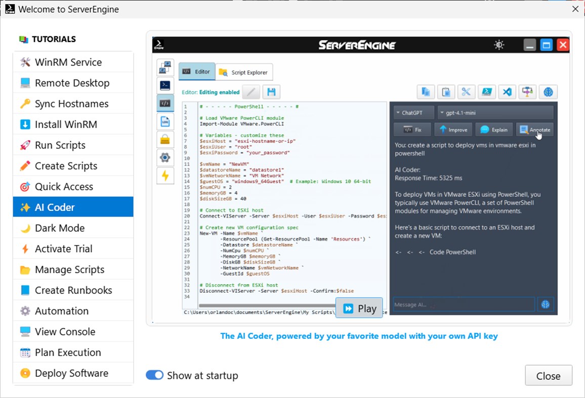 #4. ServerEngine (Windows) โดย: CForce-IT, Claudio Orlando