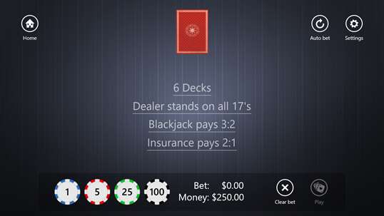 Blackjack HD Free screenshot 2