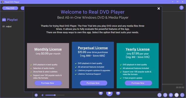 Real DVD Player - PC - (Windows)