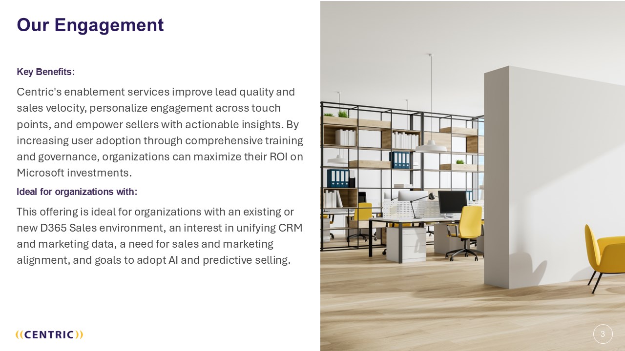 Snapshot 2 of Centric Dynamics 365 Sales and Customer Insights Enablement: Strategy, Setup & Success