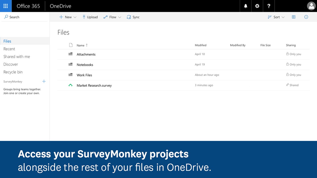 Snapshot 4 of SurveyMonkey OneDrive