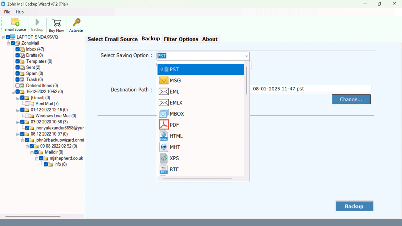 Snapshot 4 of RecoveryTools Zoho Mail Backup Tool