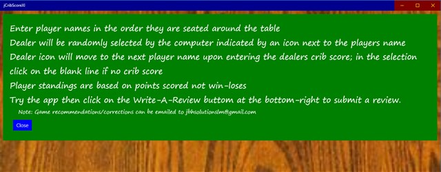 jCribScoreXI screenshot 1